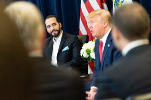 President Donald J. Trump participates in a bilateral meeting with El Salvador President Nayib Bukele Wednesday, Sept. 25, 2019, at the InterContinental New York Barclay in New York City. (Official White House Photo by Shealah Craighead)