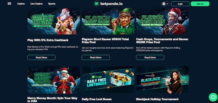 Seasonal Promotions From Betpanda