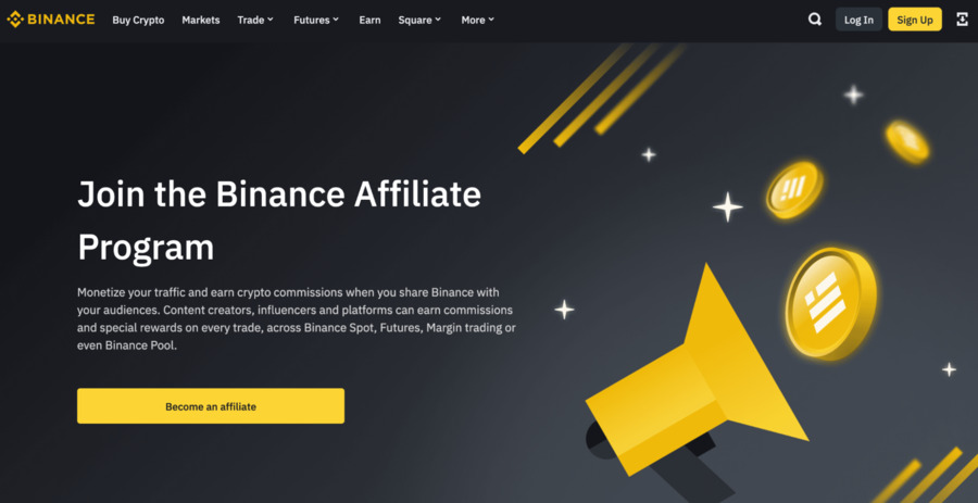 Binance offers a generous affiliate program with a $72,000 monthly bonus.