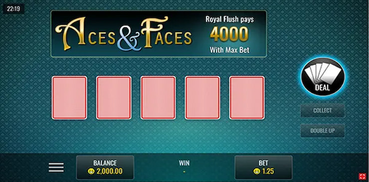 Aces & Faces Video Poker