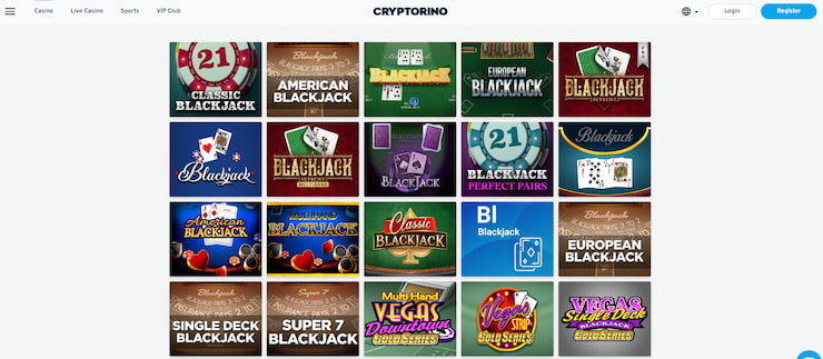 Cryptorino ETH Blackjack