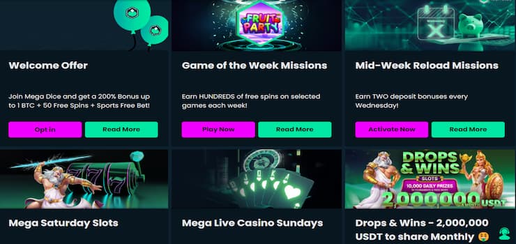 Megadice Australian Bitcoin Casino