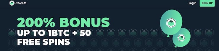 Mega Dice Casino Welcome Bonus