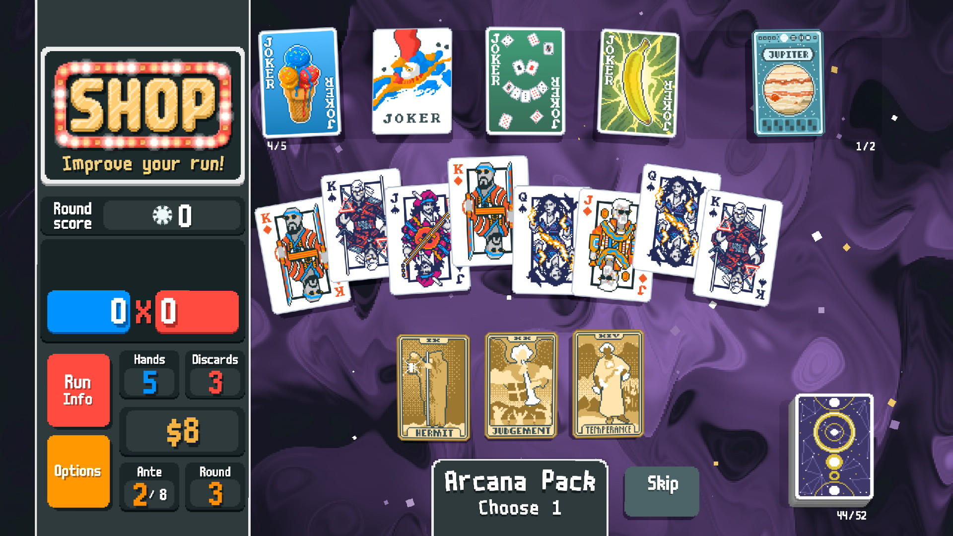 screen showing crossover cards from The Witcher and Dave the Diver in Balatro's "Friends of Jimbo" update