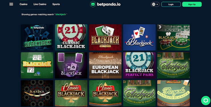 Online Blackjack at BetPanda