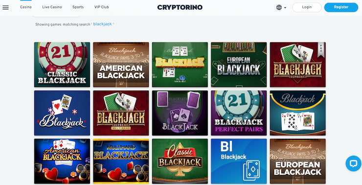 Cryptorino Blackjack Games