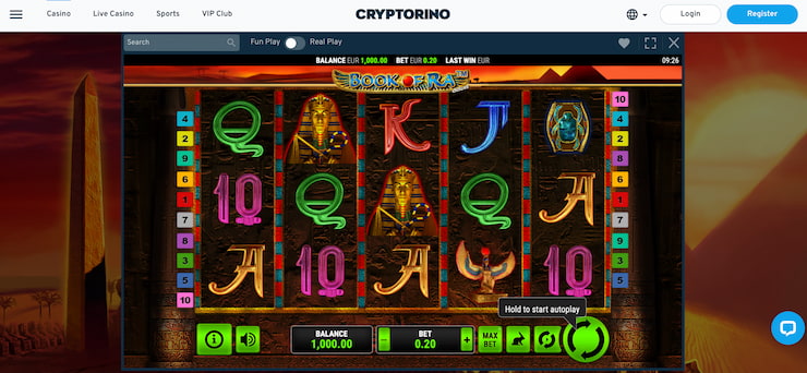 Video Slots at Cryptorino 