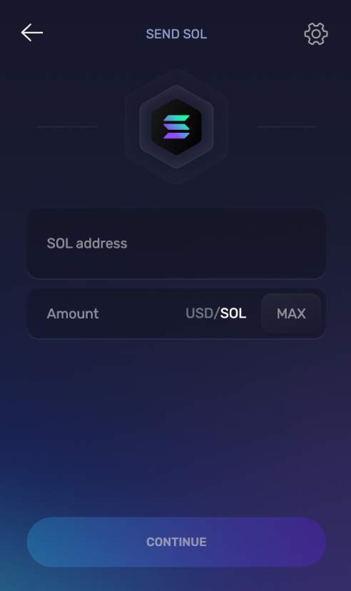 Send crypto on Exodus 