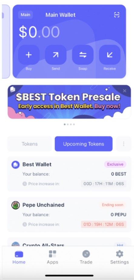 Best Wallet Token presale