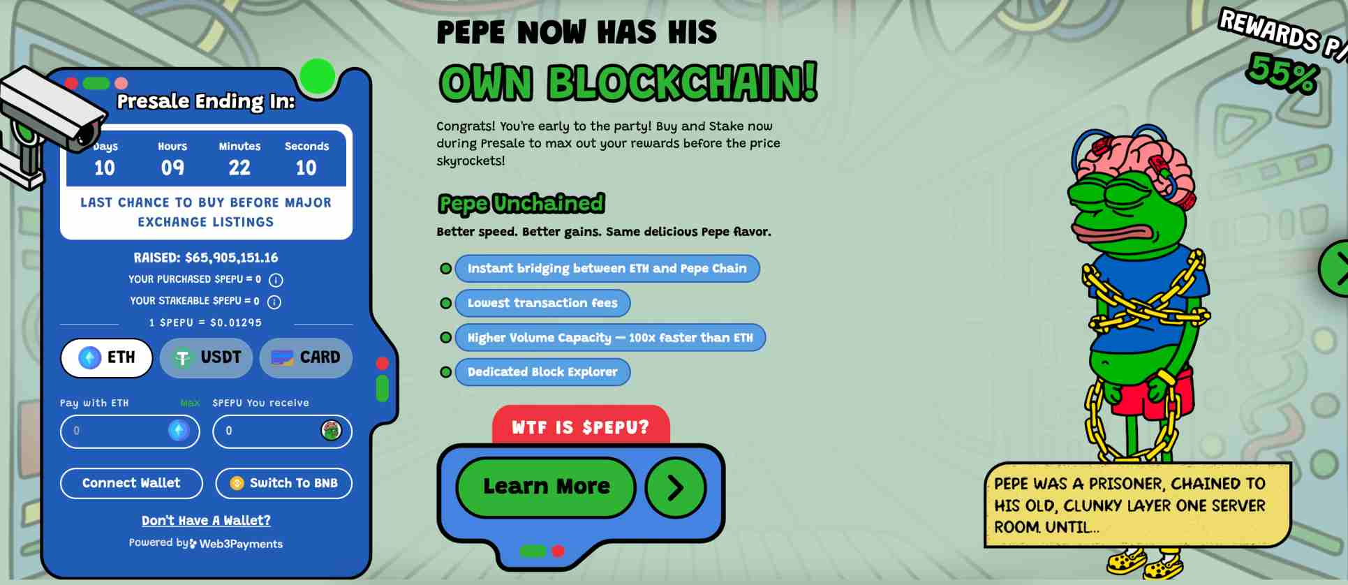 Pepe Unchained presale 