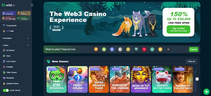 Wild.io Casino Crypto Casino UK