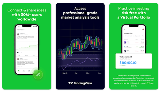 A glance at the eToro Android app