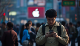 AI image to represent iPhone users in China / China opens talks with Tencent and ByteDance to deliver AI to iPhones in China.