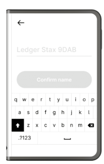 Setting Name on Ledger Stax