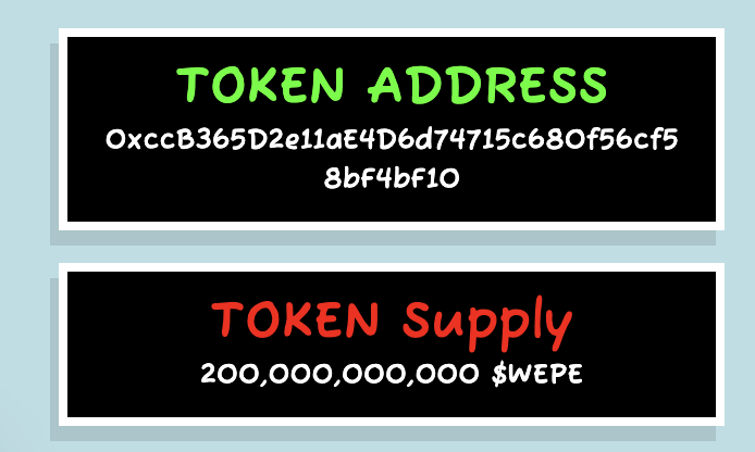 $WEPE tokenomics